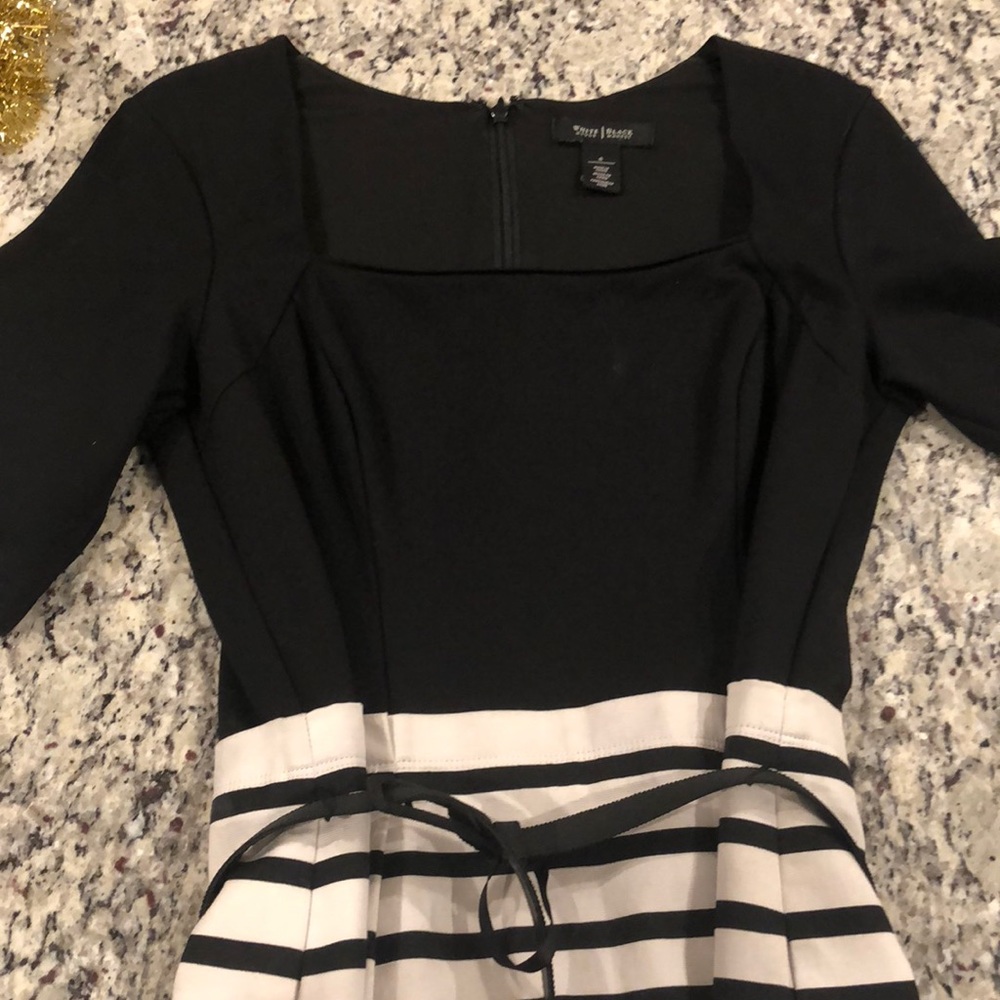 White/ Black dress